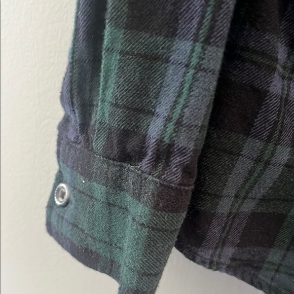 Eddie Bauer Men's Green Plaid Shirt Medium - Picture 6 of 9